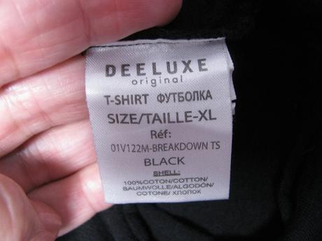 Bavlněné černé tričko s potiskem deeluxe, xl