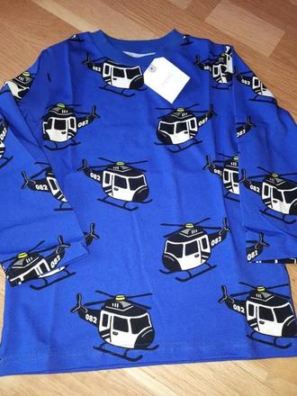 Modré tričko s vrtulnikem 98 next, next,98