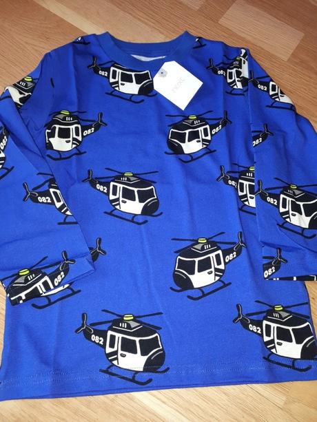 Modré tričko s vrtulnikem 98 next, next,98