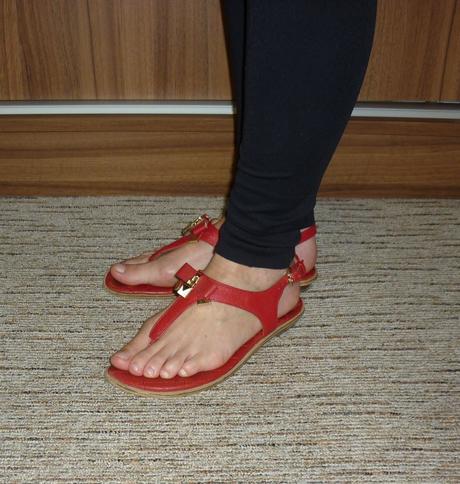 Červené dámské žabky / sandály michael kors, michael kors,39