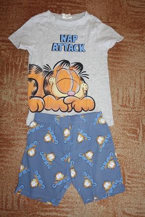 Letní pyžamo garfield f&f vel. 134, f&f,134