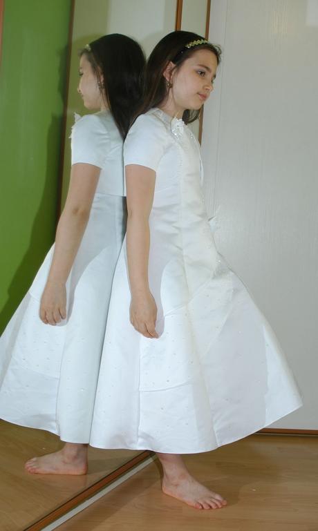 Společenské dívčí šaty družička + bolerko, 134