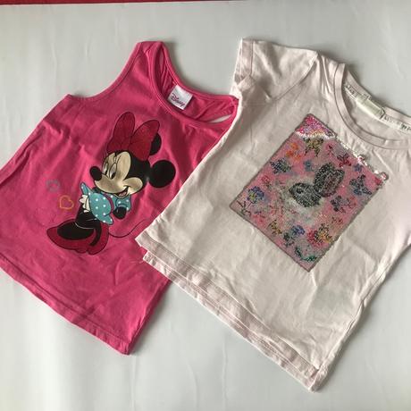 Dvě trička - obracecí obrázek, h&m,98