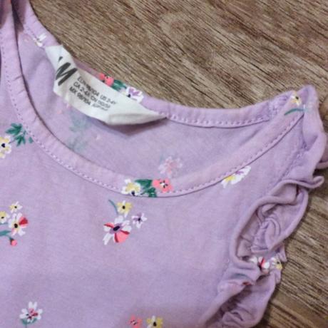 Bavlněné kytičkové tílko, h&m,98