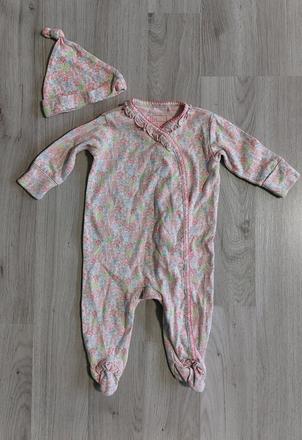 Kytičkový overal s čepičkou vel. 62, next,62