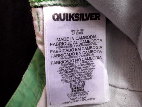 Zelené chino, quiksilver,s