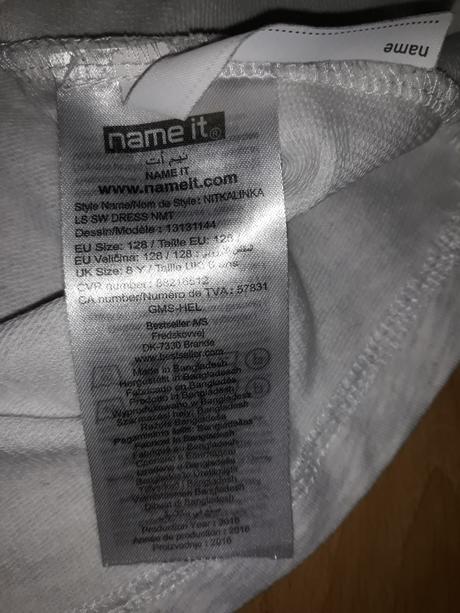 Mikinové šaty l.a. name it, name it,128