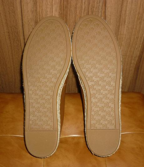 Hnědé dámské kožené espadrilky ralph lauren, ralph lauren,39