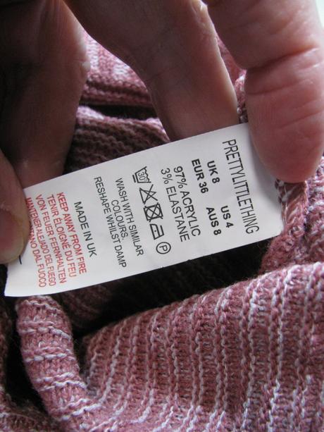 Crop top řádkovaný svetřík, 36