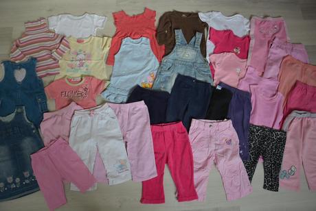 Mega balík mix holka 9-12m 29ks, 68–80