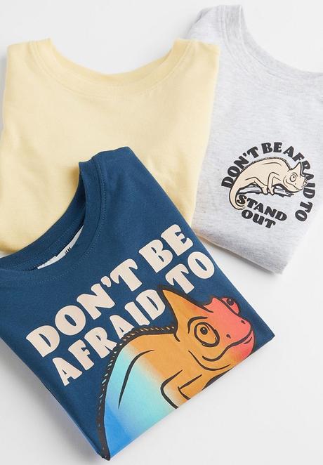 3-pack letní trička h&m sada chameleon vel.110/116, h&m,110 / 116