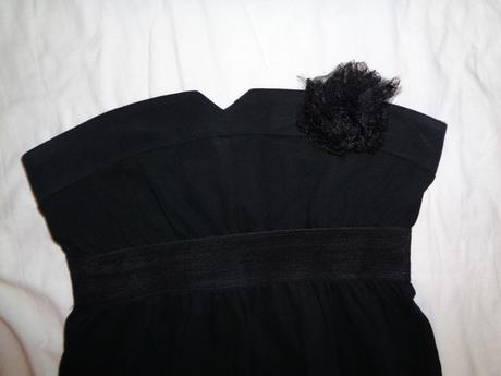 Černé bavlněné samodržící šaty, terranova,s