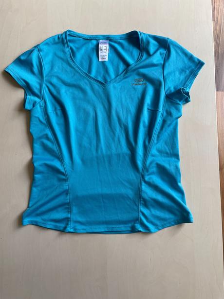 Modré sport triko, vel 38/m, kalenji, m
