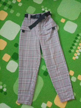 Kostkované kalhoty xs, xs