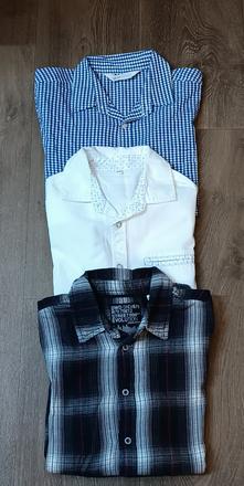 3x chlapecké košile h&m, c&a, vel.146/152, h&m,146