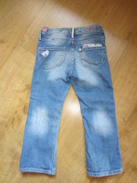 Beruškové zaplátové džíny, rifle, h&m,98