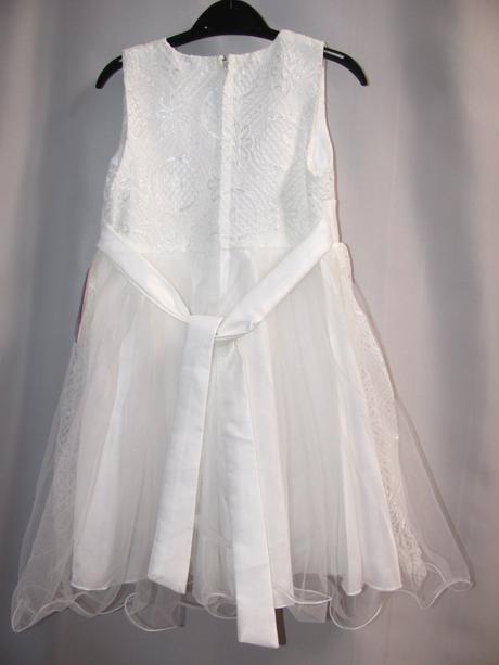 Společenské krajkové bílé šaty, 98