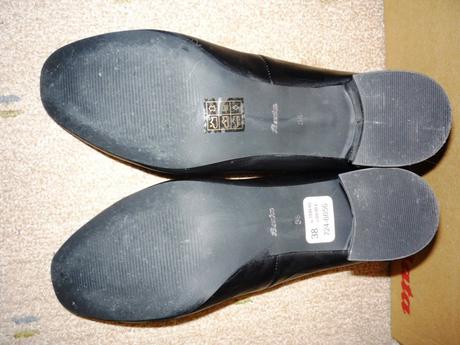 Černé kožené lodičky baťa, vel.38 - jednou vzaté, baťa,38