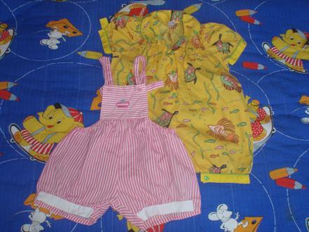 Letní lacláčky+ letní overal, cena za oba, 68–80