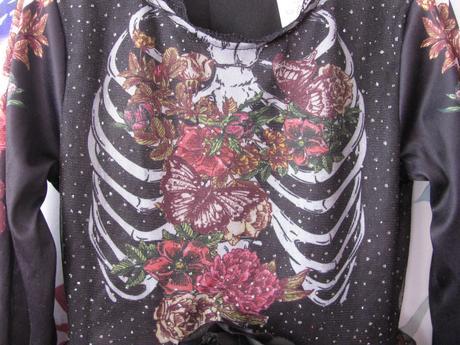 Kostým - šaty kostlivka halloween,