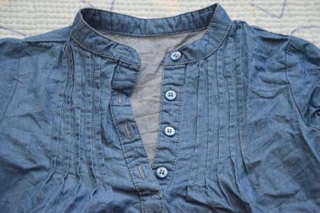 Bavlněná halenka džínový vzhled, mothercare,104