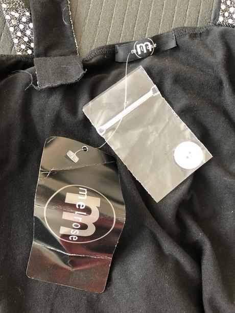 Volny top / tunika cerno stribrny melrose 36, 36