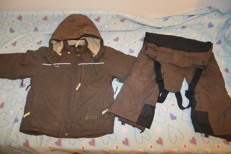 128 zimní lyžařská bunda oteplené kalhoty, 128
