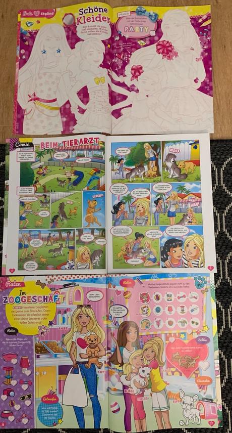 Sada s barbie a chelsea a s časopismi,