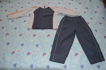 Větrovka, lehká bunda šusťákové kalhoty souprava, 110