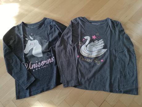 Trička dlouhý rukáv, primark,134