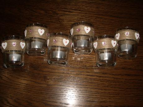 6x nový svícen srdíčka, 