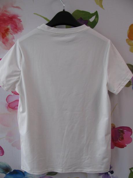 Dívčí, dámské bílé elastické tričko s potiskem, s