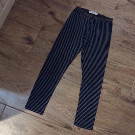 Legíny se třpytkatou gumou v pase, mango,128