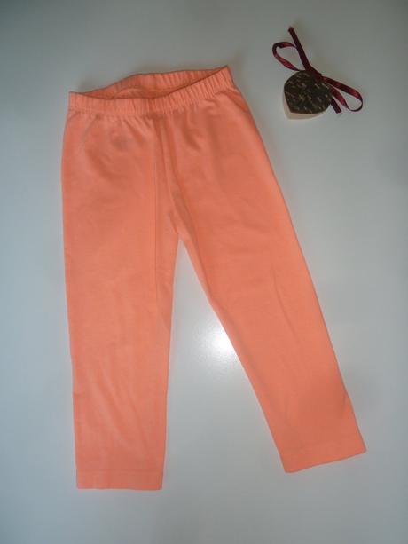 Neonově oranžové legíny, nutmeg,86