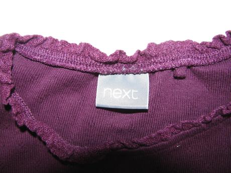 Bavlněné fialové dívčí tričko next, next,80