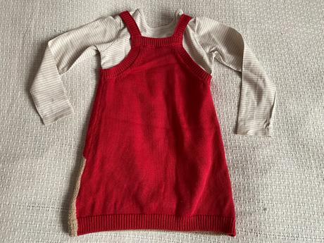 Vánoční šaty se sobem s body vel. 1,5-2r/92, 92