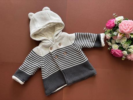 Krásný svetřík podšitý - v.0/3 mes., marks & spencer,62