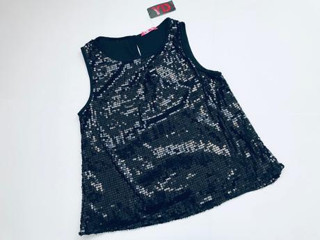 Ob/ tílko černé s flitry  - v.10/11 let, young dimension,146