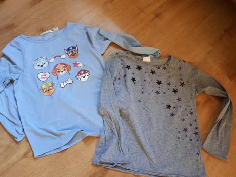 2x dívčí tričko, h&m,134
