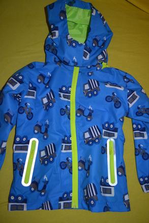 Jarní bunda s auty, šusťáková,98-128, 98 / 122 / 128