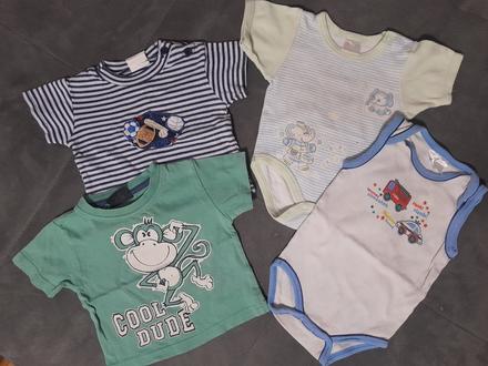 2x triko a 2x bodyčko - 62/68, 62