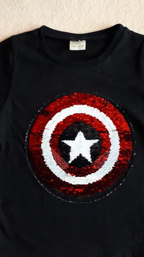 Tričko kapitán amerika/spiderman, přeměňovací, 104, 104