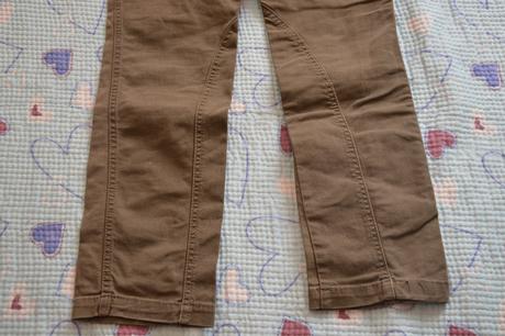 Khaki džíny skiny plátěné kalhoty jezdecký styl, 134