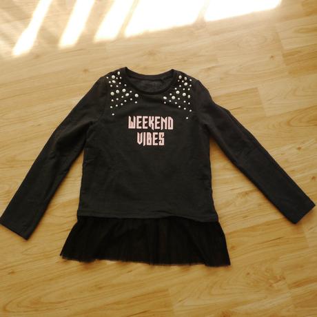 Tmave sediva mikina s volankem 134/140, c&a,134