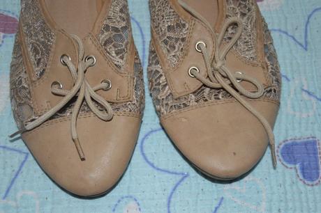 Béžové balerínky na tkaničky, colorful,39