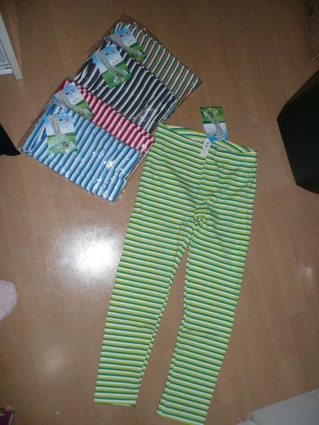 Leginy proužek i neon kratší vel 134- 152, 128 / 134 / 140 / 146 / 152