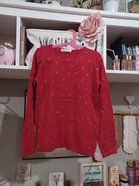 Srdíčkový svetr h&m 134/140, h&m,140