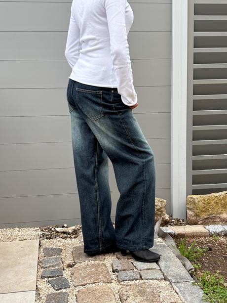 Bershka baggy low waist 32 zkracena delka, bershka,32