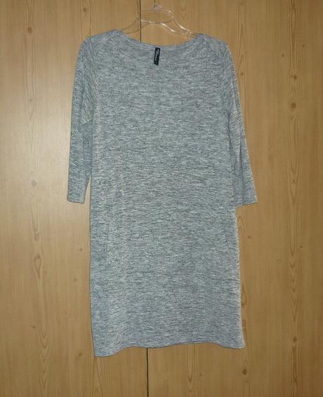 Melírované šedé úpletové šaty takko fashion, takko,s