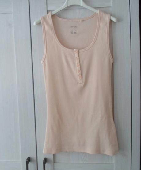 Růžové meruňkové tričko tílko top, esmara,m